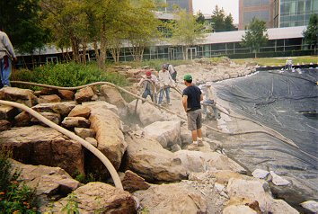 Lake Plastic Liners Dallas Fort Worth - Lake Management Floating Fountains Aeration Irrigation Pump Systems Dallas Fort Worth Texas