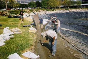 Lake Plastic Liners Dallas Fort Worth - Lake Management Floating Fountains Aeration Irrigation Pump Systems Dallas Fort Worth Texas